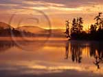 Lake Lila Sunrise, Adirondack Vistas calendar, Lake Lila photos by Carl Heilman II, Adirondack pictures, Adirondack prints, Lake Lila nature photography, Adirondack nature panoramas
