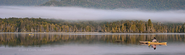 Morning mist on Elk Lake