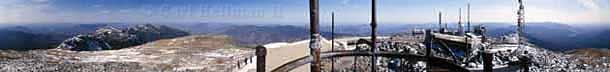 Virtual panoramas - Mount Washington 360 virtual nature photography panorama - Mount Washington summit view from the observation tower copyright by outdoor nature photographer Carl Heilman II