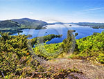 Looking south from Cat Mountain, Lake George calendar, Lake George photos by Carl Heilman II, Lake George pictures, Lake George prints, Lake George nature photography, Lake George panoramas