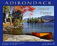 Hornbeck Canoe puzzle, Lake George puzzle, Adirondack gifts, Jigsaw Puzzle